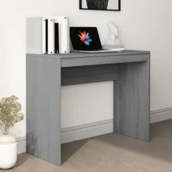 vidaXL - Bureau - Grijs - Bewerkt hout
