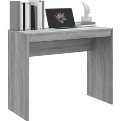 vidaXL - Bureau - Grijs - Bewerkt hout