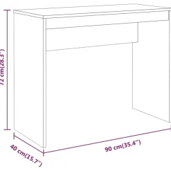 vidaXL - Bureau - Grijs - Bewerkt hout