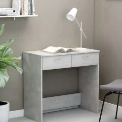 vidaXL - Bureau - Grijs - Bewerkt hout