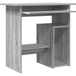 vidaXL - Bureau - Grijs - Bewerkt hout