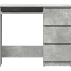 vidaXL - Bureau - Grijs - Bewerkt hout