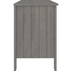 vidaXL - Bureau - Grijs - Grenenhout