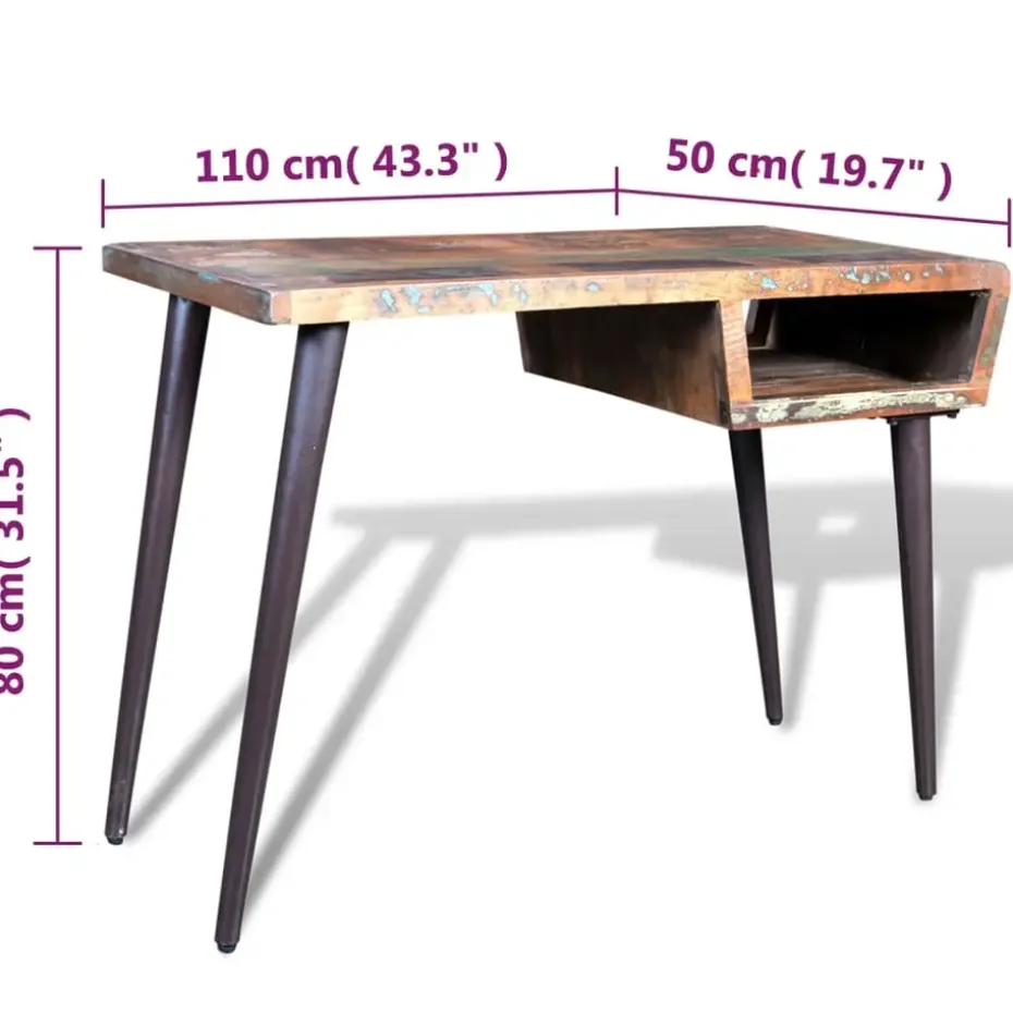 vidaXL - Bureau - Multikleur - Hout
