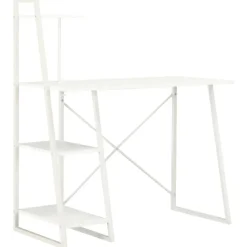 vidaXL - Bureau - Wit - Bewerkt hout