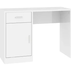 vidaXL - Bureau - Wit - Bewerkt hout