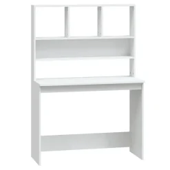 vidaXL - Bureau - Wit - Bewerkt hout