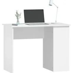 vidaXL - Bureau - Wit - Bewerkt hout