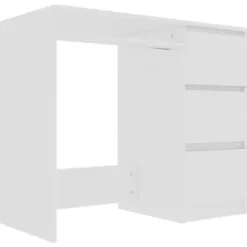 vidaXL - Bureau - Wit - Bewerkt hout