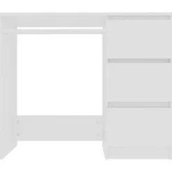 vidaXL - Bureau - Wit - Bewerkt hout