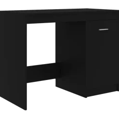 vidaXL - Bureau - Zwart - Bewerkt hout