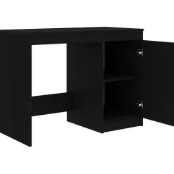 vidaXL - Bureau - Zwart - Bewerkt hout