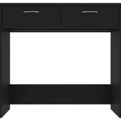 vidaXL - Bureau - Zwart - Bewerkt hout