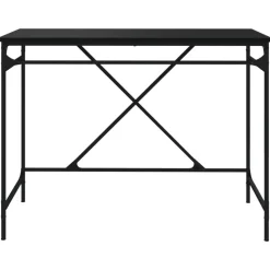 vidaXL - Bureau - Zwart - Bewerkt hout