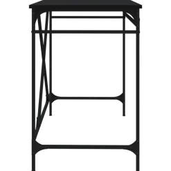 vidaXL - Bureau - Zwart - Bewerkt hout