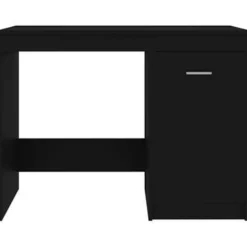 vidaXL - Bureau - Zwart - Bewerkt hout