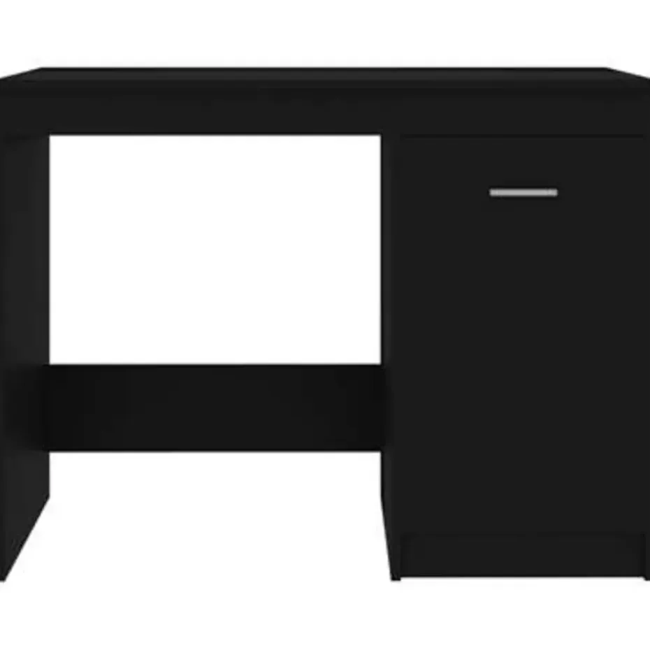 vidaXL - Bureau - Zwart - Bewerkt hout