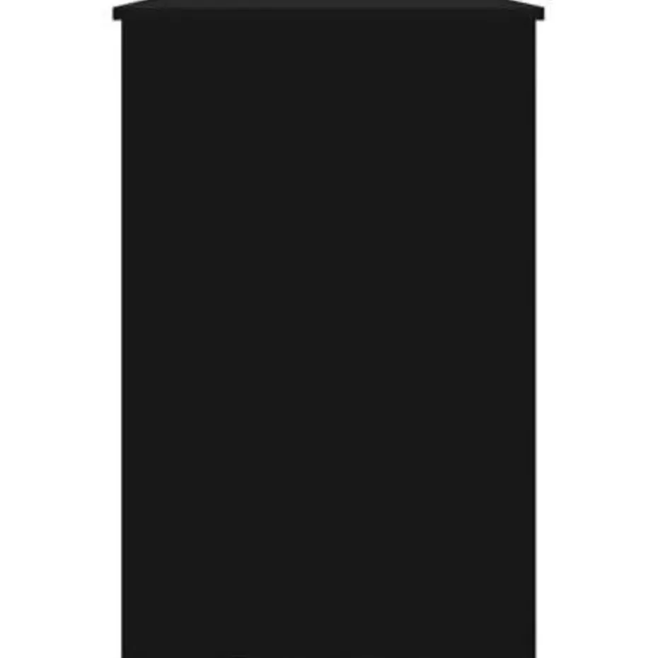 vidaXL - Bureau - Zwart - Bewerkt hout