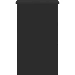 vidaXL - Bureau - Zwart - Bewerkt hout