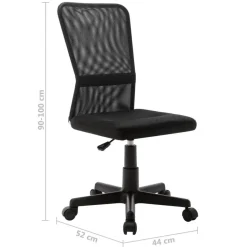 vidaXL - Bureaustoel - Zwart - Gaas