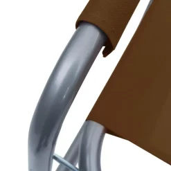 vidaXL - Campingstoel - Bruin - Metaal - 2 stuks