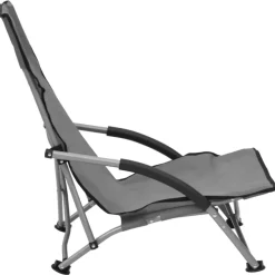 vidaXL - Campingstoel - Grijs - Stof - 2 stuks