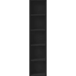 vidaXL - Cd-kast - Zwart - Bewerkt hout - 2 stuks