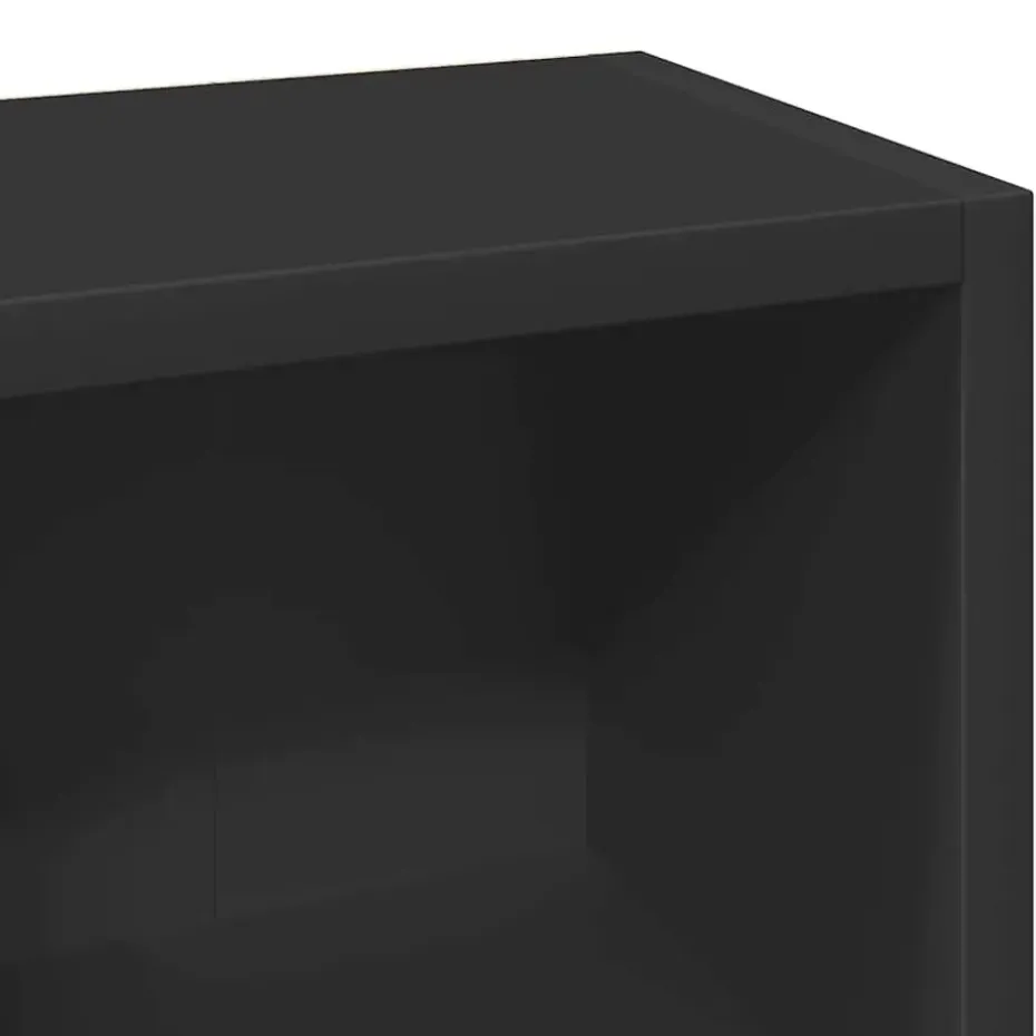 vidaXL - Cd-kast - Zwart - Bewerkt hout - 2 stuks