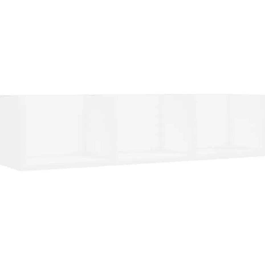 vidaXL - Cd-rek - Wit - Bewerkt hout