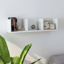 vidaXL - Cd-rek - Wit - Bewerkt hout