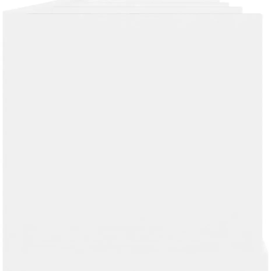 vidaXL - Cd-rek - Wit - Bewerkt hout