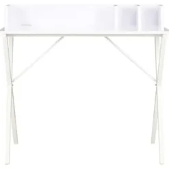 vidaXL - Computertafel - Wit - Bewerkt hout