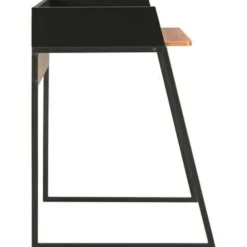 vidaXL - Computertafel - Zwart - Bewerkt hout