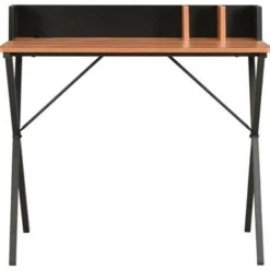 vidaXL - Computertafel - Zwart - Bewerkt hout