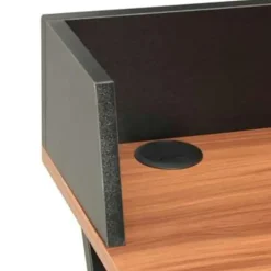 vidaXL - Computertafel - Zwart - Bewerkt hout