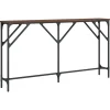 vidaXL - Consoletafel - Bruin eiken - Bewerkt hout - 140x23x75 cm