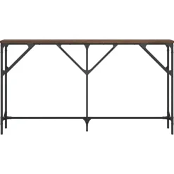 vidaXL - Consoletafel - Bruin eiken - Bewerkt hout - 140x23x75 cm