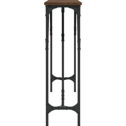 vidaXL - Consoletafel - Bruin eiken - Bewerkt hout - 140x23x75 cm