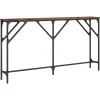 vidaXL - Consoletafel - Gerookt eiken - Bewerkt hout - 140x23x75 cm