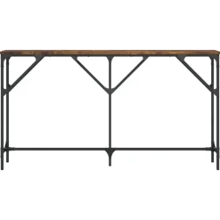 vidaXL - Consoletafel - Gerookt eiken - Bewerkt hout - 140x23x75 cm
