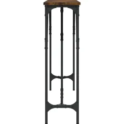 vidaXL - Consoletafel - Gerookt eiken - Bewerkt hout - 140x23x75 cm