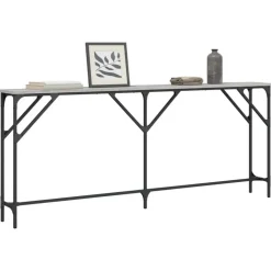 vidaXL - Consoletafel - Grijs sonoma eiken - Bewerkt hout - 180x23x75 cm