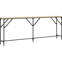 vidaXL - Consoletafel - Sonoma eiken - Bewerkt hout - 200x29x75 cm