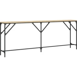 vidaXL - Consoletafel - Sonoma eiken - Bewerkt hout - 200x29x75 cm