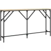 vidaXL - Consoletafel - Sonoma eiken - Bewerkt hout - 140x23x75 cm