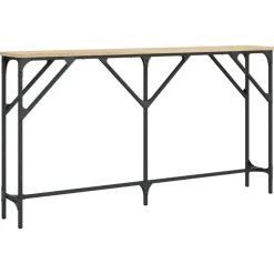 vidaXL - Consoletafel - Sonoma eiken - Bewerkt hout - 140x23x75 cm