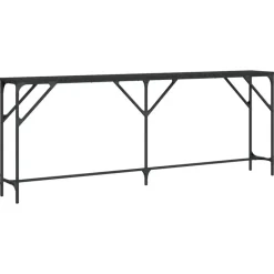 vidaXL - Consoletafel - Zwart - Bewerkt hout - 200x29x75 cm