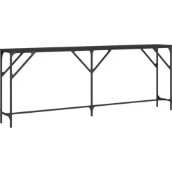 vidaXL - Consoletafel - Zwart - Bewerkt hout - 200x29x75 cm
