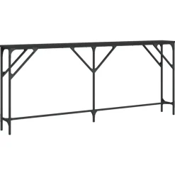 vidaXL - Consoletafel - Zwart - Bewerkt hout - 180x23x75 cm