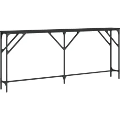 vidaXL - Consoletafel - Zwart - Bewerkt hout - 180x23x75 cm